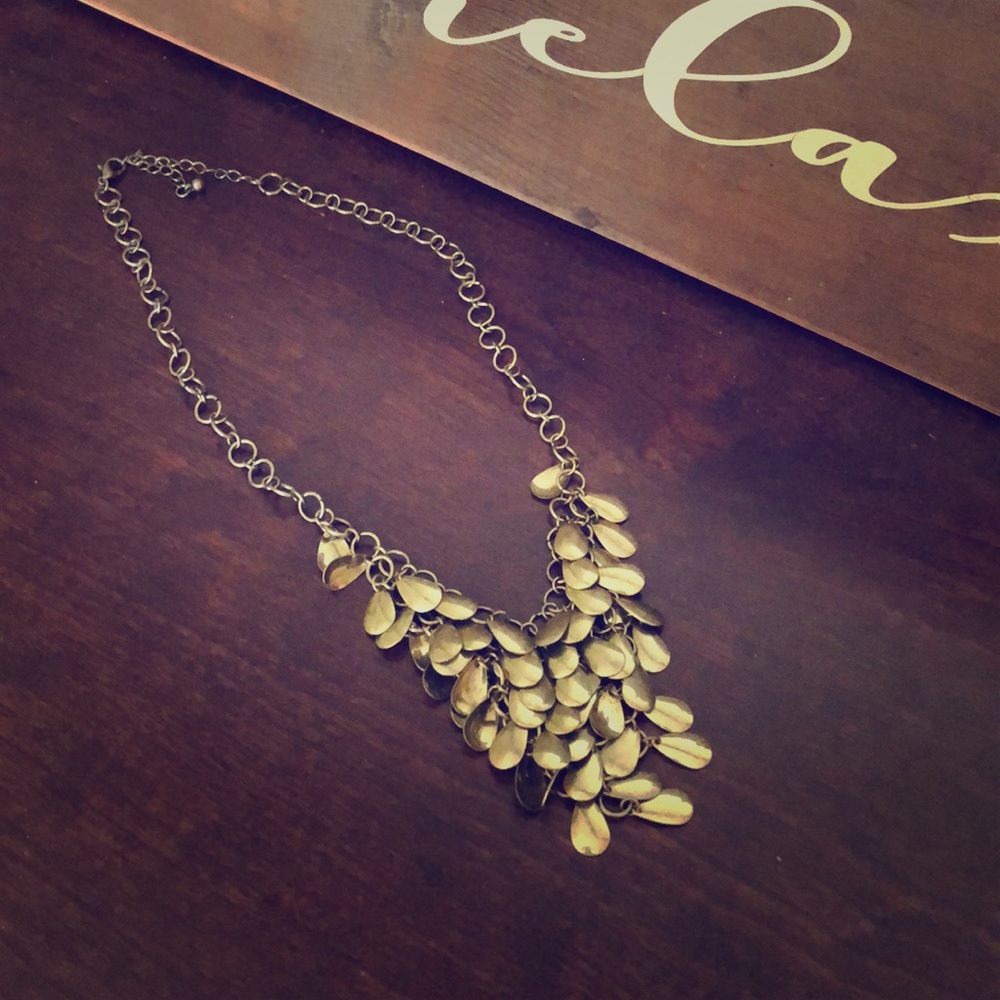 Gold statement necklace